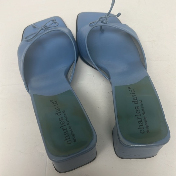 Vintage Charles David designed by Nathalie M Original Leather Heeled Sandal 6.5 - Picture 9 of 11